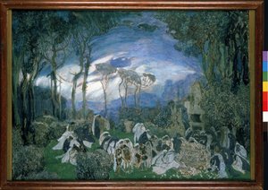 Bühnenbildentwurf für die Oper Orpheus und Eurydike von Christoph Willibald Gluck von Aleksandr Jakovlevic Golovin