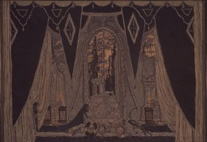 Bühnenbild für das Stück Don Juan von J.-B. Molière von Aleksandr Jakovlevic Golovin