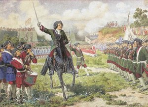Militärübung der Fun-Streitkräfte von Peter I. bei Kozukhovo, 1880 von Aleksei Danilovich Kivshenko