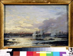 Die Schlacht von Gangut (1714) von Aleksei Petrovich Bogolyubov