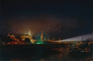 Beleuchtung des Moskauer Kremls, 1883 von Aleksei Petrovich Bogolyubov
