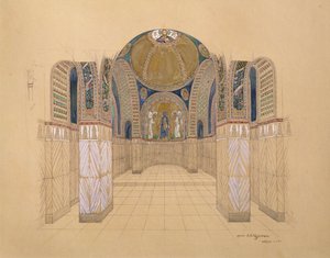 Entwurf für ein Kircheninneres