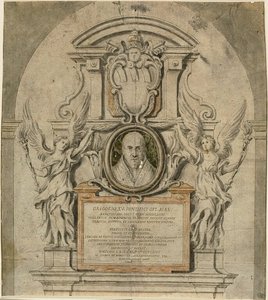 Entwurf für ein Denkmal für Papst Gregor XV. von Alessandro Algardi