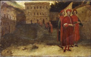 Luca Pitti, italienischer Bankier, vor seinem Palast (Palazzo Pitti)