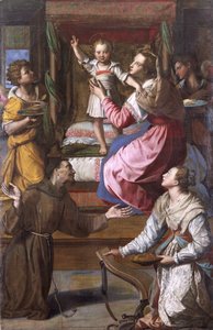 Jungfrau und Kind mit den Heiligen Franziskus und Lucia von Alessandro Allori