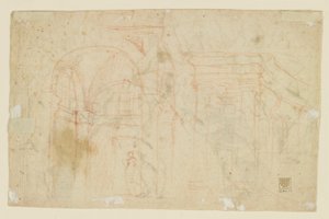 Studien von Engeln und Putten (Recto); Architektonische Studien (Verso)