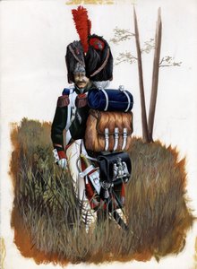 Erstes Kaiserreich (1804-1814 und 1815): Grenadiersoldaten der königlichen Garde der großen napoleonischen Armee in Italien von Alessandro Lonati