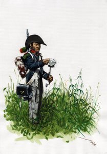 Erstes Kaiserreich (1804-1814 und 1815): Soldat Infanterist Jäger der großen französischen napoleonischen Armee.