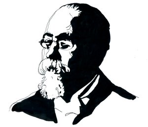 Porträt von Cesare Lombroso (1835-1909) Gründer der italienischen Schule der Kriminologie
