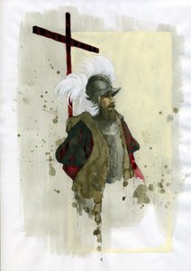 Porträt von Fernand Cortes (Hernan Cortez)