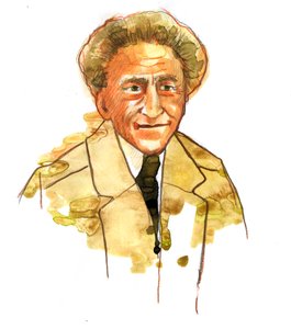 Porträt von Jean Cocteau (1889-1963) französischer Dichter und Regisseur von Alessandro Lonati