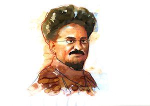 Porträt von Leon Trotzki (1879-1940)