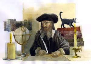 Porträt von Michel de Notre Dame (Nostradamus), englischer Astrologe von Alessandro Lonati