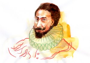 Porträt von Miguel de Cervantes Saavedra (1547-1616) von Alessandro Lonati