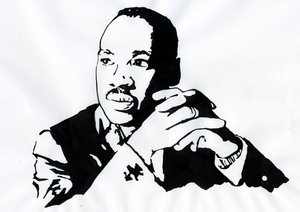 Porträt von Pastor Martin Luther King (1929-1968)