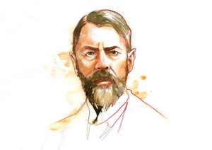 Porträt des deutschen Soziologen Max Weber (1864 - 1920) von Alessandro Lonati