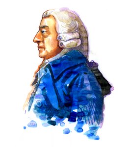 Porträt des Philosophen und Ökonomen Adam Smith (1723-1790)
