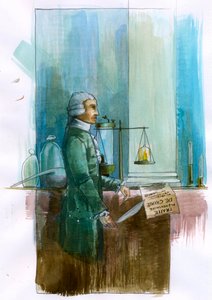 Darstellung von Antoine Lavoisier (1743-1794) französischer Chemiker, Philosoph und Ökonom