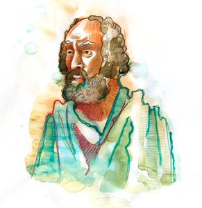 Darstellung des griechischen Dichters Homer (8. Jahrhundert v. Chr.) von Alessandro Lonati