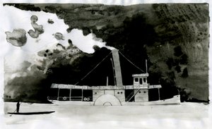Dampfschiff - Illustration zu 