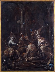 Bizarrerie (Seltsamkeit). Gemälde von Alessandro Magnasco genannt il Lissandrino (1667-1749) Dim 58x44 cm Genes, Musei di Strada Nuova (ex Palazzo Bianco)