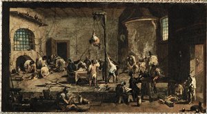 Szene im Gerichtssaal von Alessandro Magnasco