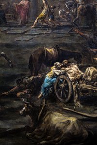 Die Ankunft und Vernehmung von Galeerensklaven im Gefängnis von Genua von Alessandro Magnasco