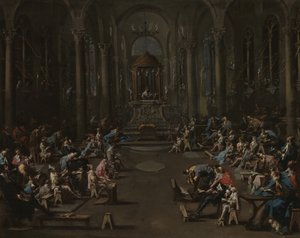 Die Synagoge, 1725-35 von Alessandro Magnasco