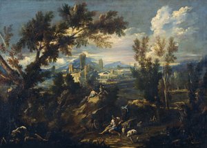 Landschaft mit Hirten