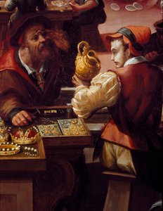Die Werkstatt des Goldschmieds (Detail) von Alessandro di Vincenzio Fei