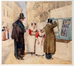 Ein Bräutigam wählt einen Ring für seine Verlobte, 1838 von Alexander Andreyevich Ivanov
