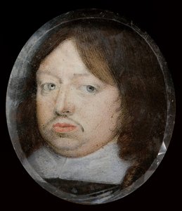 Miniatur von Karl X., König von Schweden, um 1650