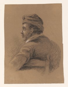 Büste eines gedreht sitzenden Mannes, von hinten gesehen von Alexander Cranendoncq