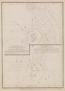 Plan von Eagle Island und Bird Island, spätes 18. bis frühes 19. Jahrhundert
