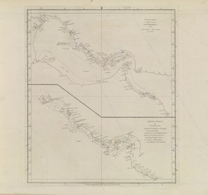 Pläne von Häfen, Dalrymple, Alexander veröffentlicht 1791 ID Nummer 41167-2001 Ein Plan der Persischen Golfregion, teilweise korrigiert von Leutnant Edward Harvey 1778