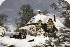 Heimkehr durch den Schnee (Gravur) von Alexander Francis (after) Lydon