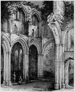 Bögen im südlichen Querschiff, Netley Abbey, um 1880, 1897 von Alexander Francis Lydon