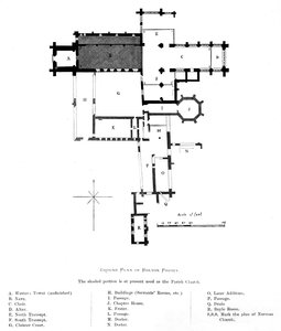 Grundriss der Bolton Priory, 1897 von Alexander Francis Lydon