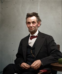 Abraham Lincoln im Februar 1865, koloriert