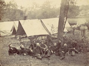 Gruppe im Hauptquartier der Armee des Potomac, Antietam, Oktober 1862 von Alexander Gardner
