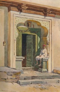 Ein Türrahmen, Poona, um 1880