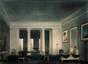 Griechisches Revival-Doppelwohnzimmer, ca. 1845