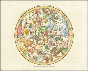 1822 - Alexander Jamieson - Stereographische Projektion der nördlichen Himmelskugel