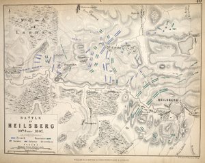 Karte von Heilsberg, veröffentlicht von William Blackwood und Sons, Edinburgh und London, 1848 (handkolorierte Gravur)