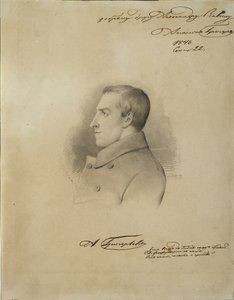 Porträt des Dichters Apollon Alexandrowitsch Grigorjew 1822-1864, vor 1846 von Alexander Konstantinovich Bruni