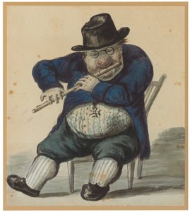 Giacomo Quarenghi, trägt den Orden der Ritter von Malta und spielt die Flöte