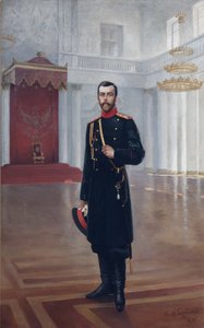 Porträt von Kaiser Nikolaus II. 1868-1918, 1898 von Alexander Petrovich Safonov