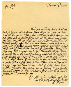 Brief von Alexander Pope an Charles Montagu, 3. Dezember 1714