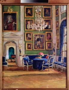 In einem Empfangsraum - Werk von Alexander Valentinovich Sredin (Sredine) (1872-1934) von Alexander Sredin
