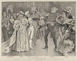 Aschenputtel, das Pantomime im Drury Lane Theatre, die Ballszene